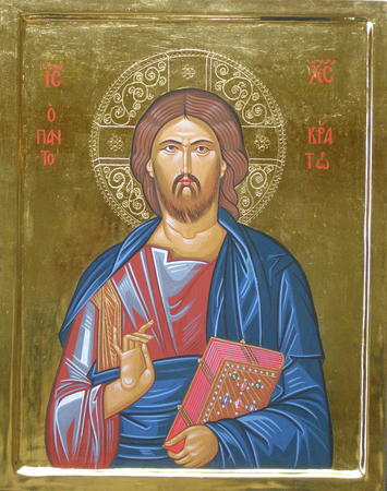 Byzantine style Christ Pantocrator icon