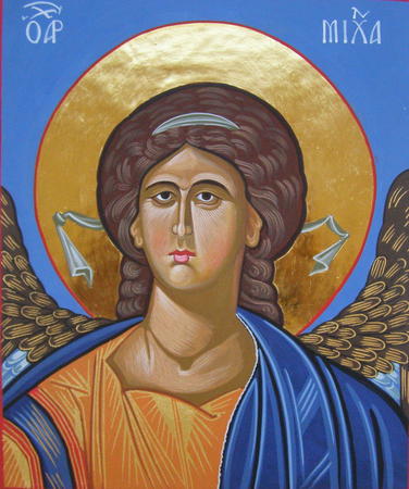 Byzantine style Archangel Michael icon