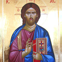 Byzantine style Christ Pantocrator icon