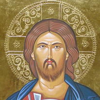 Byzantine Christ Pantocrator Detail