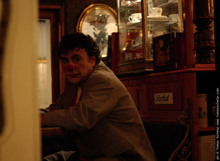 David Larible during intermission.