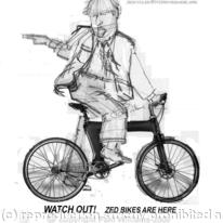 Boris Johnson on a Z Bike
