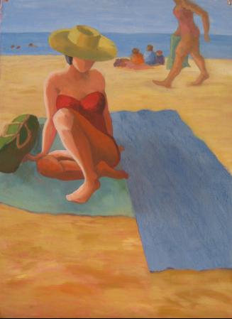 Woman in a straw hat
