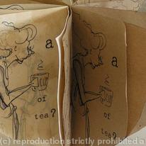book cup of tea detail