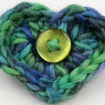 Blue Wear Your Heart on Your Sleeve Brooch