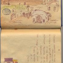 a page from a travel sketch book