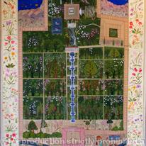 Baghe Babur in Kabul - Painting commissioned by AKDN