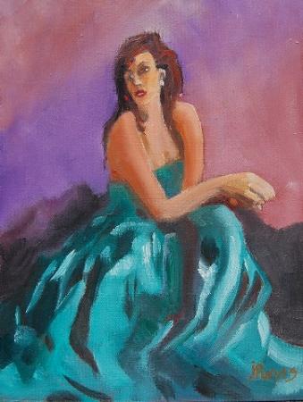 The green dress