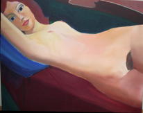 Modigliani pose, my model (unfinished)