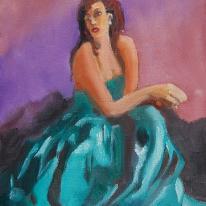 The green dress