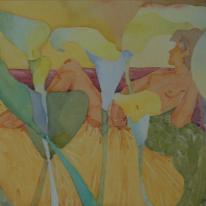 Model and lilies 2