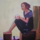 Farewell is a lonely… | | | Oil on panel in narrow frame Farewell is a lonely…