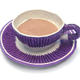 purple stripey teacup