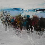 Bolehills Snowfall - Acrylic on Box Canvas