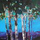 Blue Wood Birches