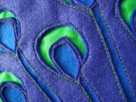 Peacock cushion -  detail