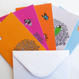Set of five illustrated greeting cards - 