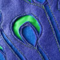 Peacock cushion -  detail