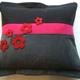 Pink felt flower applique | £40 | 46 x 46cm | Cashmere, Wool and Corduroy Pink felt flower applique