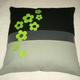 Green felt flower applique