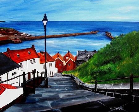 whitby harbour and 199 steps