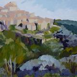 Tourettes sur Loup - oil on board
