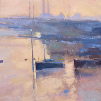 985 Thames at Battersea 10x8