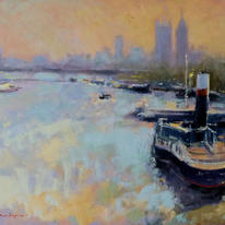 1048 Thamesa from Hungerford Bridge 16x20