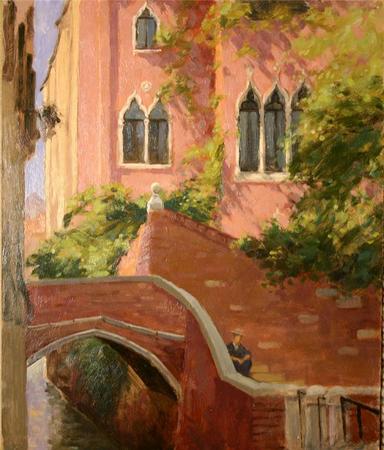 Venetian scene by Anthony Baynes  (1921-2003)