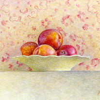 Peaches in a bowl