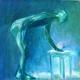 Blue Reader | £150 | 25 x 25cm | Oil on canvas Blue Reader