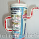 Coke cup | (sold) | 8 x 21cm | Slip cast semi porcelain with on glaze transfer Coke cup