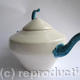 Thrown teapot with turquoise…