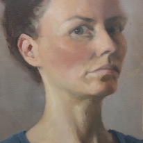Self Portrait in a Blue T-Shirt