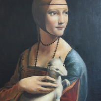 Lady with an Ermine - copy of original by Leonardo Da Vince