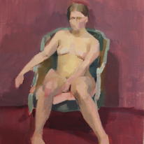hidden Nude on a Green Chair