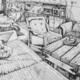 The Kitchen | | 30 x 42cm | Pen and Ink on Paper The Kitchen