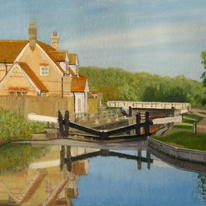 Hardmead Lock evening sun