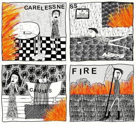 Carelessness Causes Fire 
