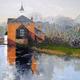 Mill Under Bright Winter… | | 41 x 30cm | oil on canvas Mill Under Bright Winter…