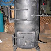 Wood stove with oven