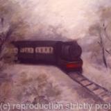 Choo Choo Train - acrlic/canvas board