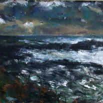 Incoming winter tide, Cornwall
