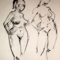 Standing female nude 11