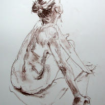 Seated female nude 1