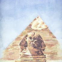 Sphinx and Pyramid