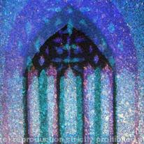 stained glass window purple