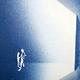 Blue nude in open door