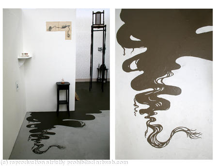 Installation View - entrance  floor painting