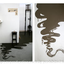 Installation View - entrance  floor painting